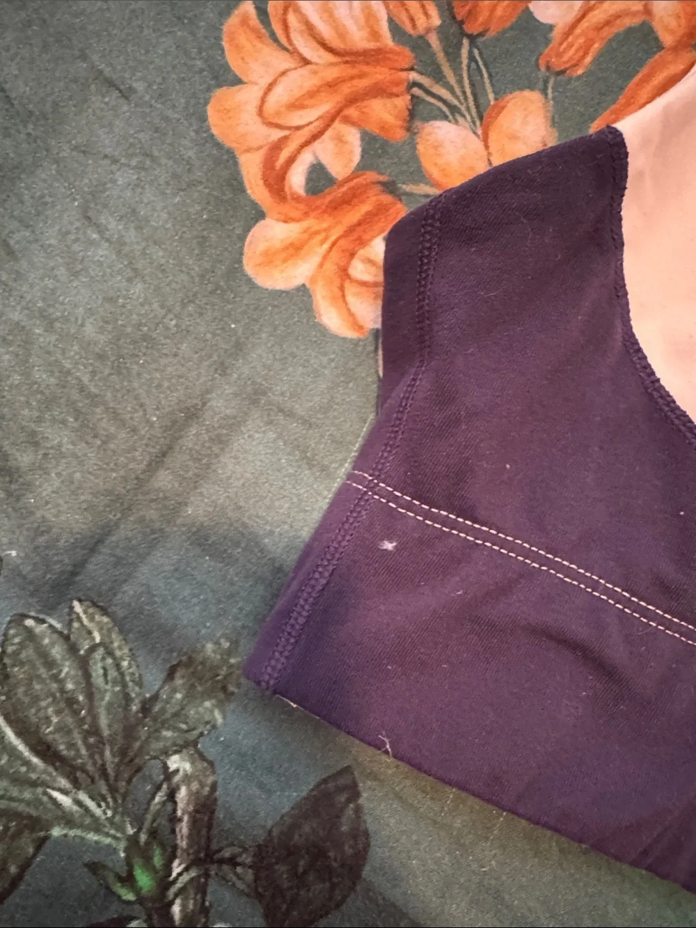 New balance x jcrew  Colorblock Athletic Crop Tank Top - Navy & Cream